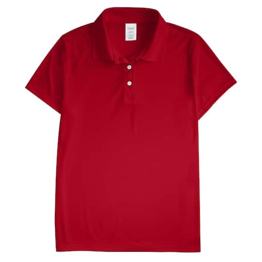Hanes Sport Cool DRI Women's Performance Polo Shirt in Deep Red | Medium | Michaels®